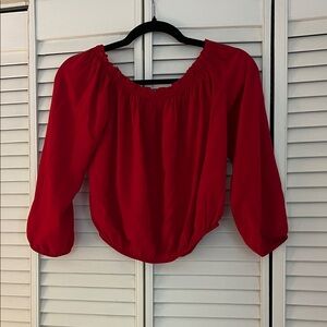Brandy Melville Off the Shoulder Red Blouse